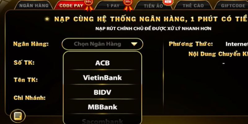 Cách hình thức nạp tiền LOTO188 cực đơn giản